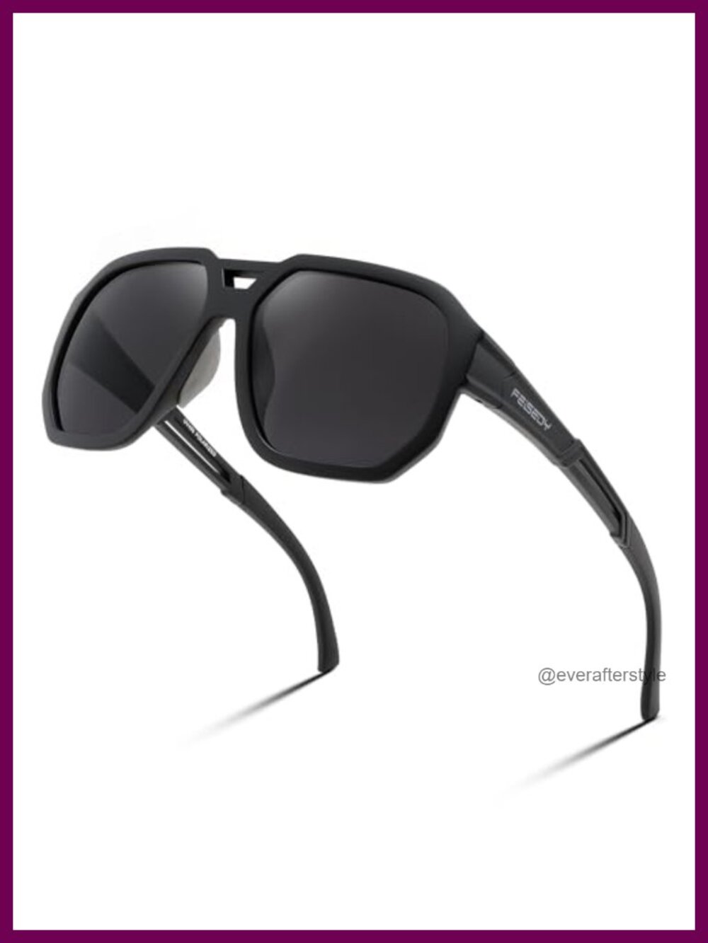 Polarized Aviator Sunglasses Square Full Frame UV400 Lightweight Unisex